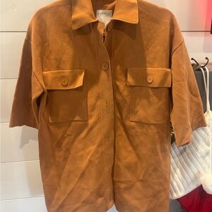 Sandro Paris brown camel  Button-Up sweater